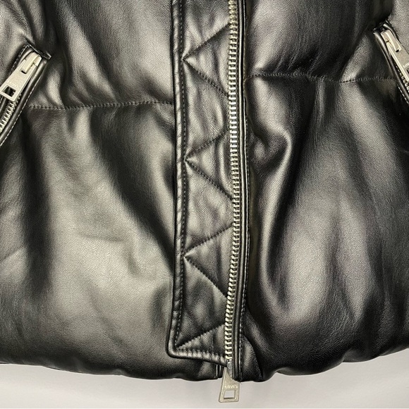 Levi's | Breanna Faux Leather Puffer Jacket with Sherpa Lined Collar - Picture 13 of 16